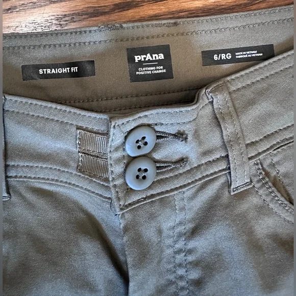 Prana Halle Straight Fit Women's Olive Green hiking pants size 6 regular - Picture 6 of 9
